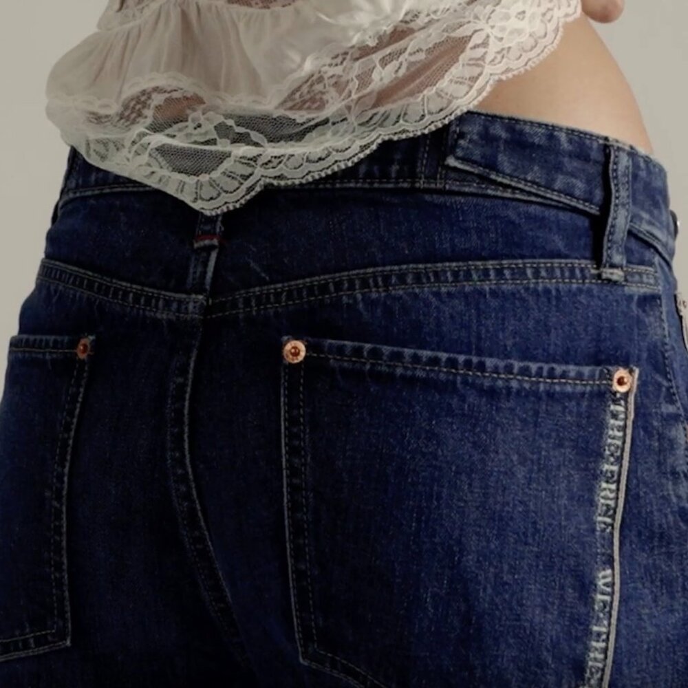 NWT $148 We The Free Slim Shade Selvedge Jeans Size 29 Current On Free People - Picture 2 of 16